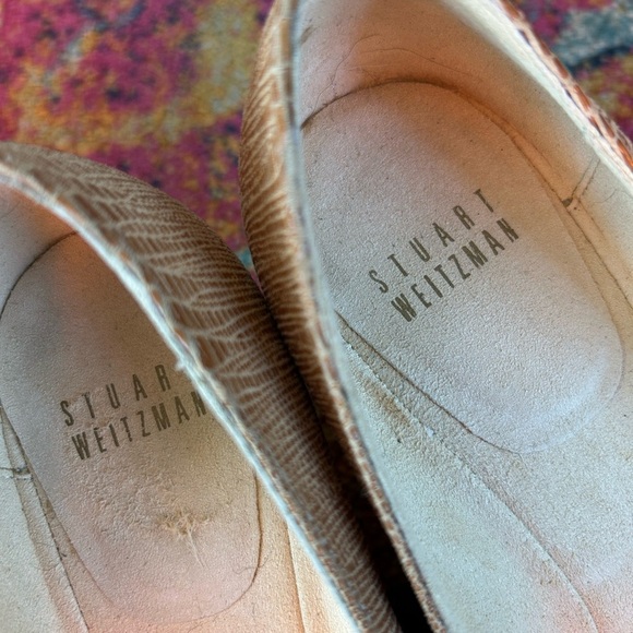 Stuart Weitzman | Women’s tan textured leather tortoise shell Bucalina heels 7.5 - Picture 16 of 16